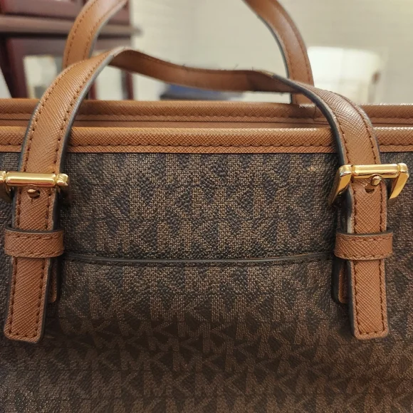 Michael Kors Dark Brown Signature Tote - Picture 5 of 16